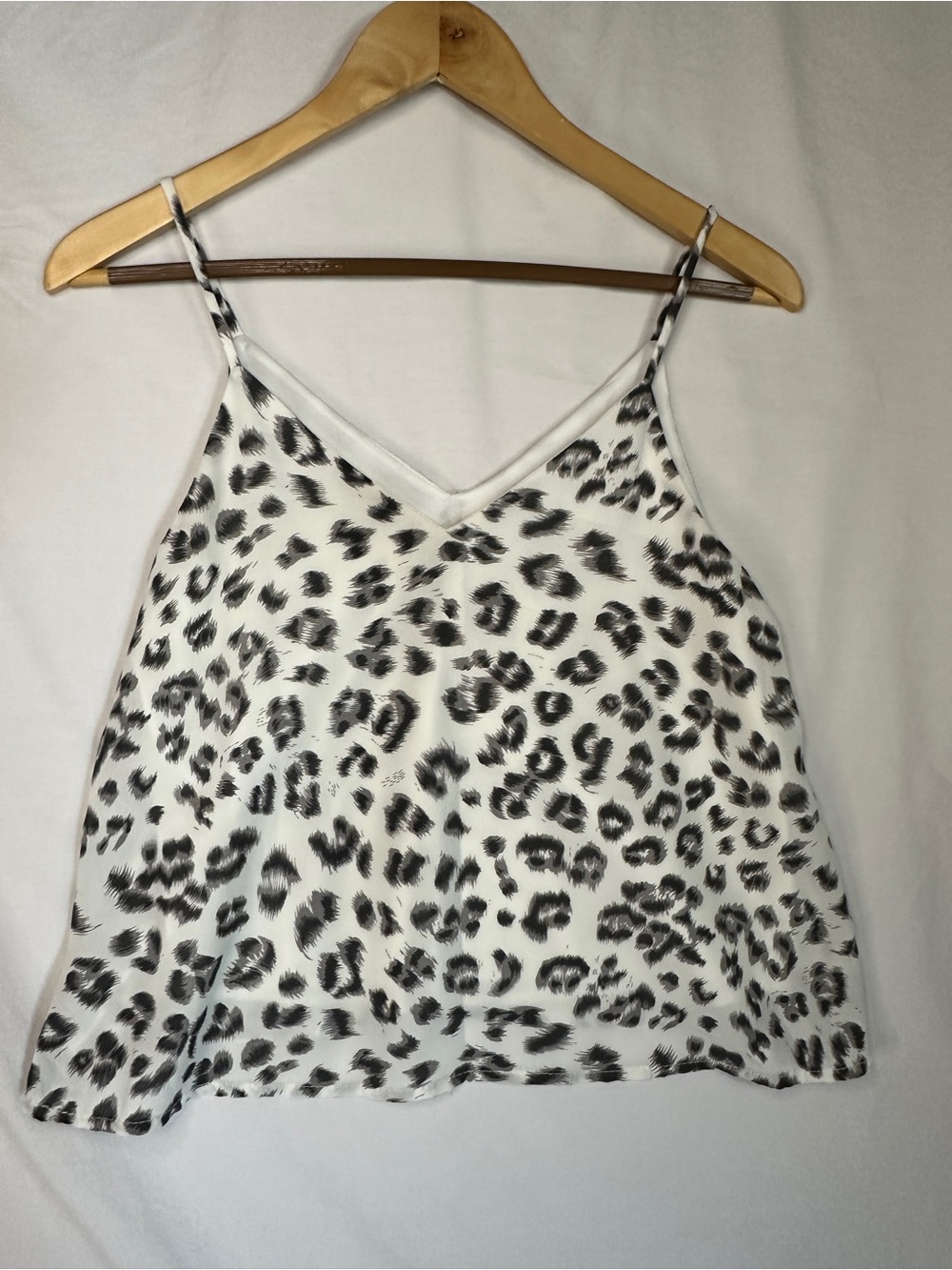 Final Touch White Leopard Print V-Neck Cami